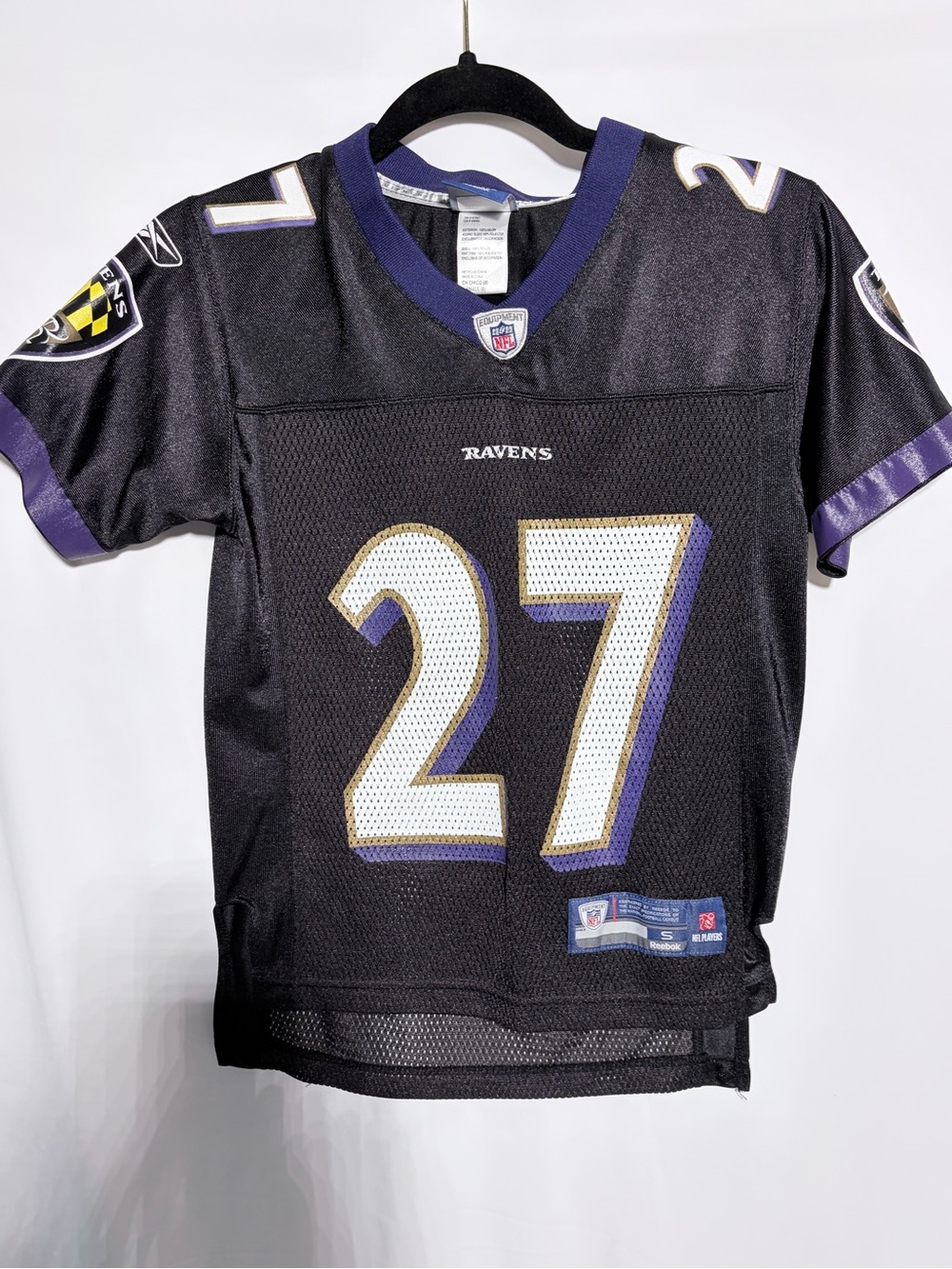 Ravens Kids #27 Black Jersey - size small